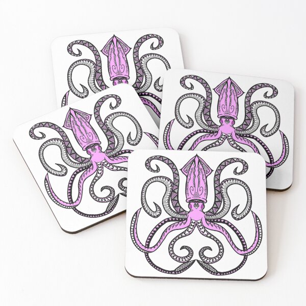Item preview, Pink Tribal Giant Squid designed and sold by Steeb757.