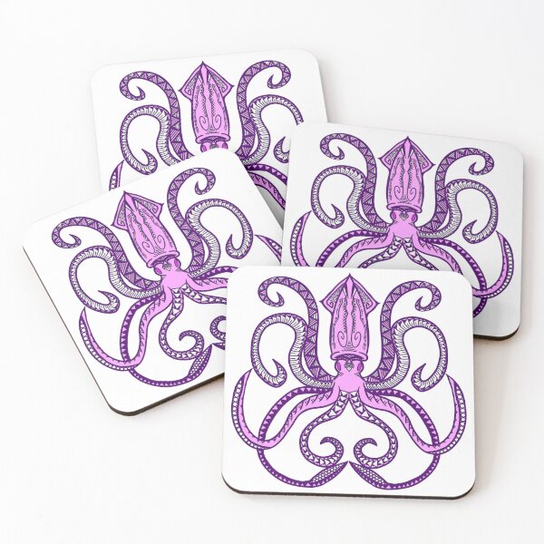 Item preview, Pink and Purple Tribal Giant Squid designed and sold by Steeb757.