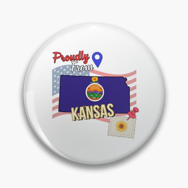 Item preview, Proudly from Kansas - USA state design designed and sold by PHRASEandSTYLE.