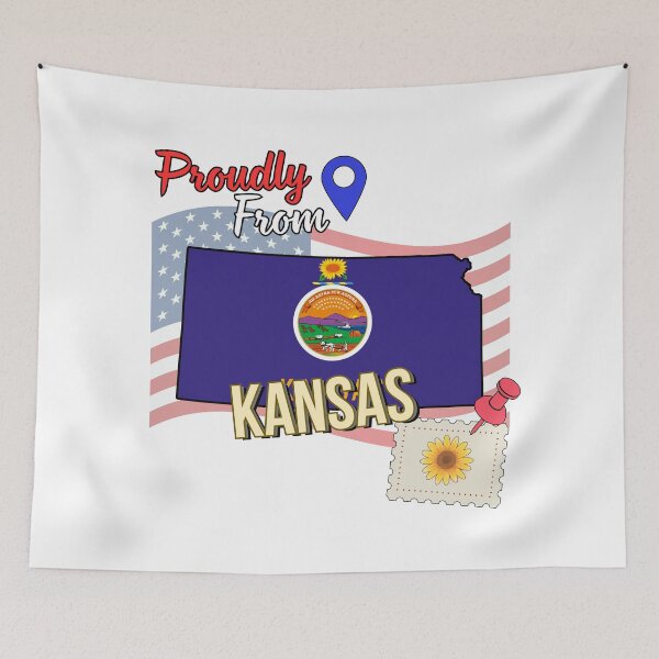 Item preview, Proudly from Kansas - USA state design designed and sold by PHRASEandSTYLE.