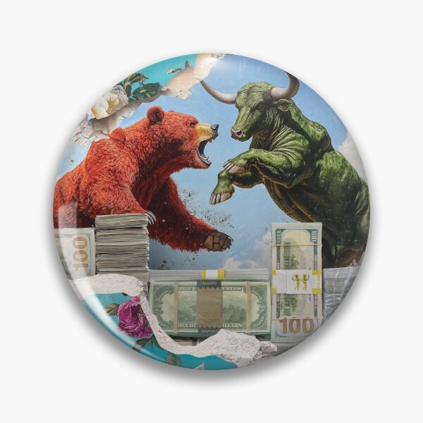 Item preview, Low Hanging Fruits Bull vs Bear Money Wall designed and sold by annimo.
