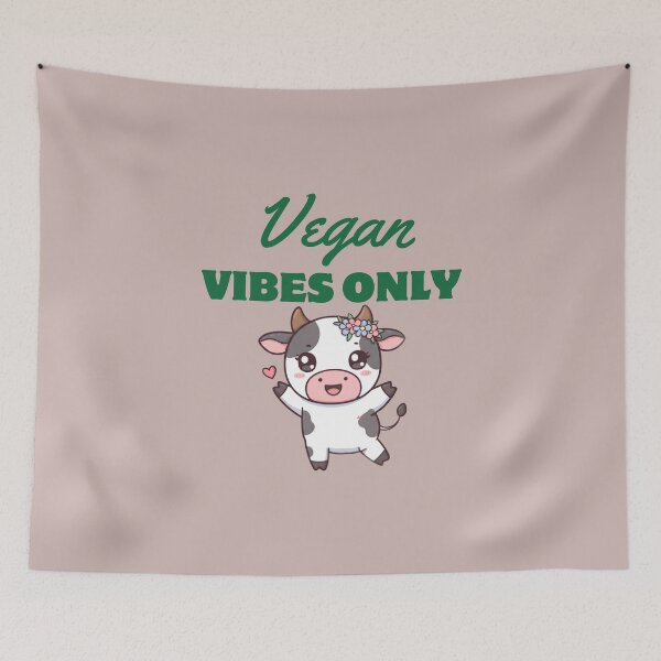 Item preview, Vegan Vibes Only Cow designed and sold by StilePazzia.