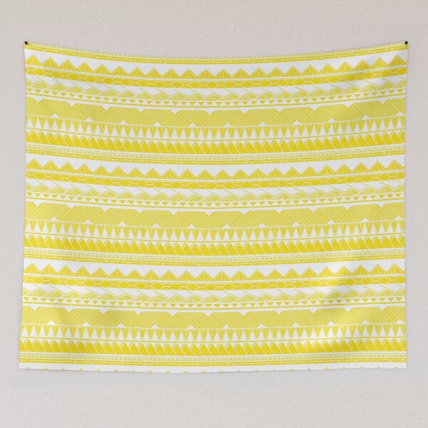 Item preview, White and Light Yellow Tribal Pattern designed and sold by Steeb757.
