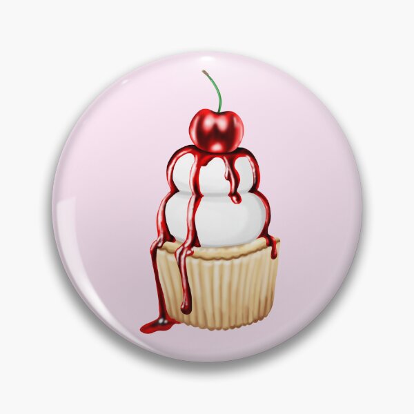 Item preview, A sweet cupcake with a cherry and cherry sauce designed and sold by katecheerycake.
