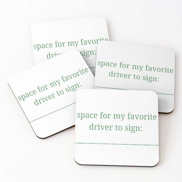 Item preview, formula one 'space for my favorite driver to sign' merch designed and sold by MAISONDEPODIUM.