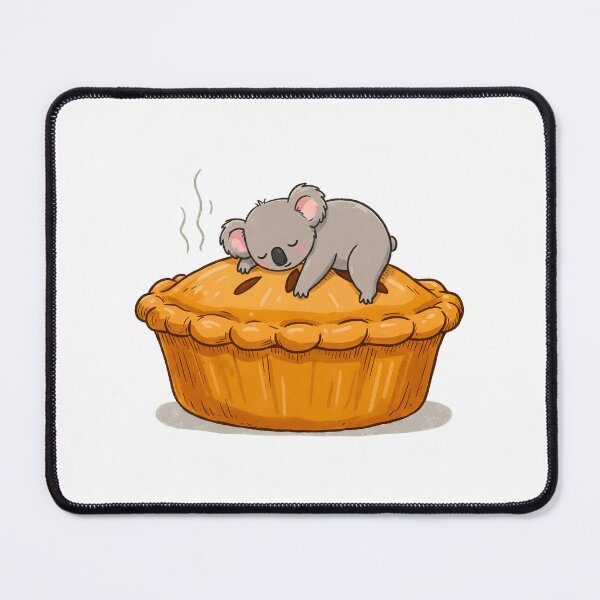 Item preview, Cute Koala Sleeping on Giant Meat Pie Funny Art Gift designed and sold by JUSTBEELEGANT.