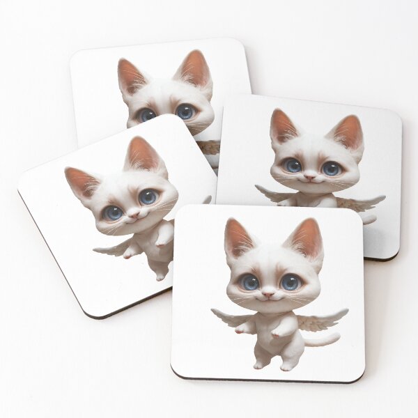 Item preview, Adorable Angel Cat – Floating Winged Kitten designed and sold by GeminiDaydreamer.