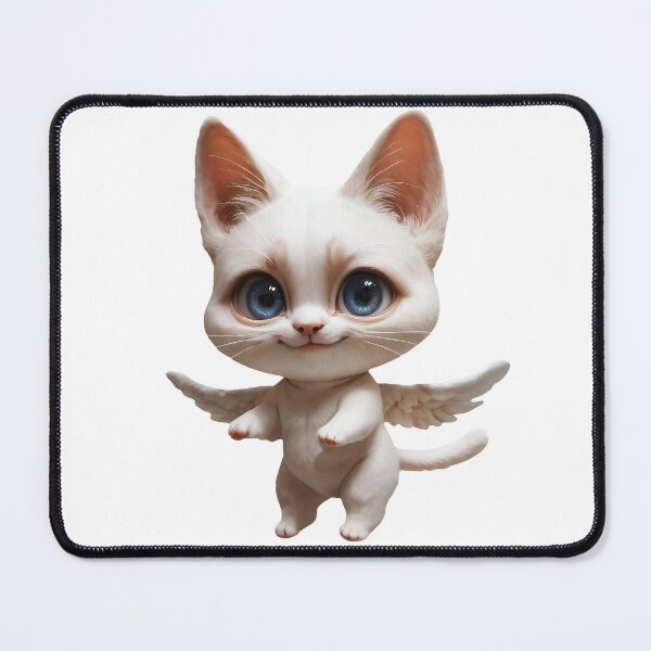 Item preview, Adorable Angel Cat – Floating Winged Kitten designed and sold by GeminiDaydreamer.
