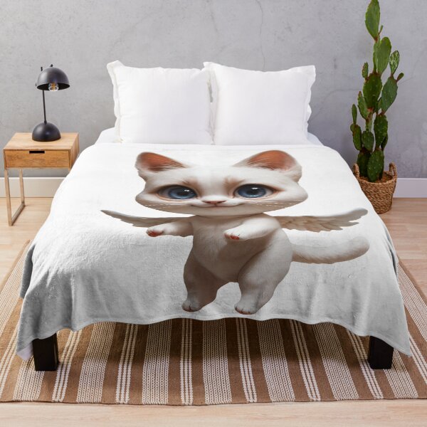 Item preview, Adorable Angel Cat – Floating Winged Kitten designed and sold by GeminiDaydreamer.