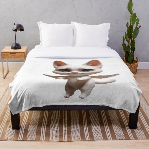 Item preview, Adorable Angel Cat – Floating Winged Kitten designed and sold by GeminiDaydreamer.
