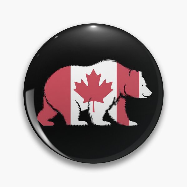 Item preview,  Maple Leaf Patriotic Grizzly Bear Canada Flag - Elbows up  designed and sold by Smix Pixels.