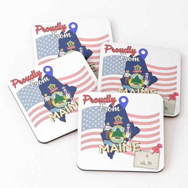 Item preview, Proudly from Maine - USA state design designed and sold by PHRASEandSTYLE.