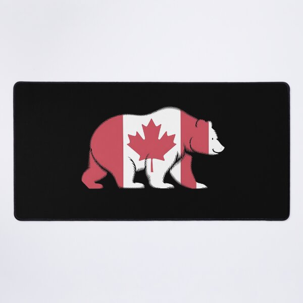 Item preview, Maple Leaf Patriotic Grizzly Bear Canada Flag - Elbows up designed and sold by Smix Pixels.