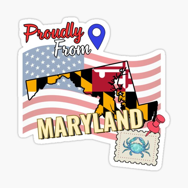 Item preview, Proudly from Maryland - USA state design designed and sold by PHRASEandSTYLE.