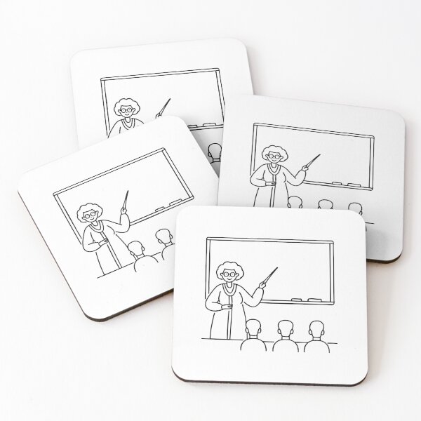 Item preview, Professor giving a lecture at a podium, with students taking notes designed and sold by rasagamastore.