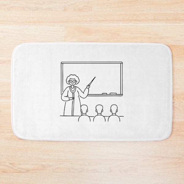 Item preview, Professor giving a lecture at a podium, with students taking notes designed and sold by rasagamastore.