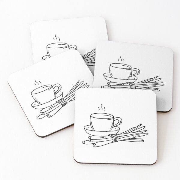 Item preview, Bundle of fresh lemongrass stalks tied with twine, placed beside a teacup designed and sold by rasagamastore.