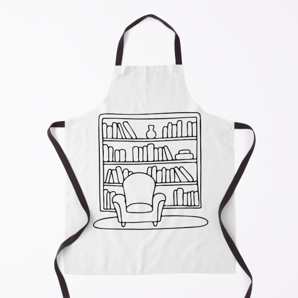 Item preview, Cozy library corner with towering bookshelves and a reading chair designed and sold by rasagamastore.