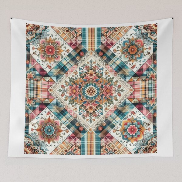 Item preview, Floral Plaid designed and sold by Tenpaces.
