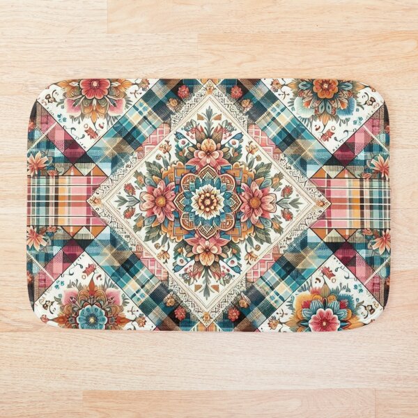 Aperçu de l'œuvre Plaid fleuri créée et vendue par Tenpaces.