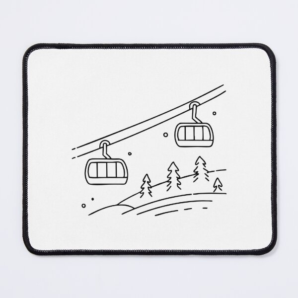 Item preview, Ski lift carrying people up a snowy mountain slope designed and sold by rasagamastore.