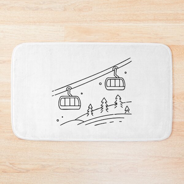 Item preview, Ski lift carrying people up a snowy mountain slope designed and sold by rasagamastore.