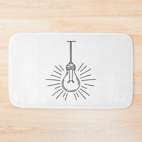 Item preview, Glowing light bulb hanging from the ceiling with a simple cord designed and sold by rasagamastore.