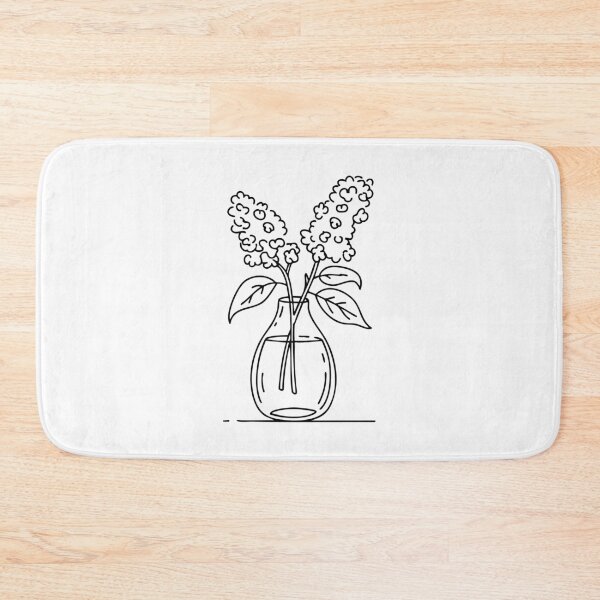 Item preview, Lilac branch with delicate blossoms resting in a glass vase designed and sold by rasagamastore.