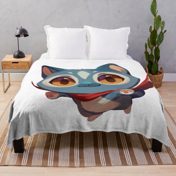 Item preview, Superhero Cat – Cute Flying Kitten with Red Cape designed and sold by GeminiDaydreamer.
