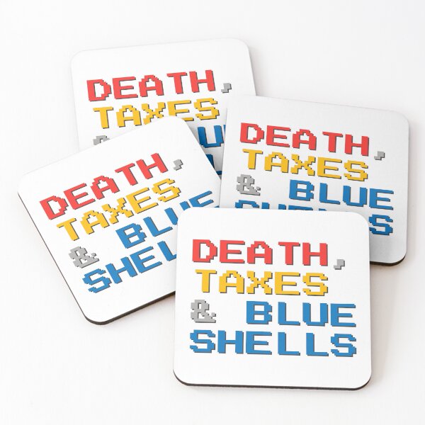 Item preview, Death, taxes & Blue Shells designed and sold by Rethrowback.
