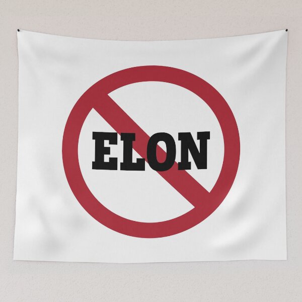 Item preview, No ELON  Round Anti-Elon Musk Bumper Sticker Decal For Tesla Owners! designed and sold by OpsDesing.