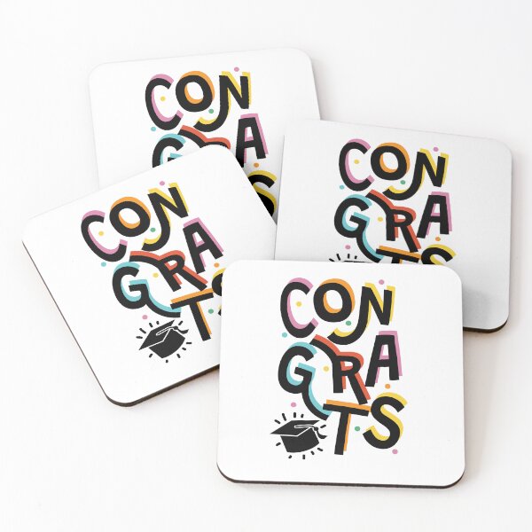 Item preview, Congrats for Graduation student retro Typography design with grad cap designed and sold by Jdawnink.