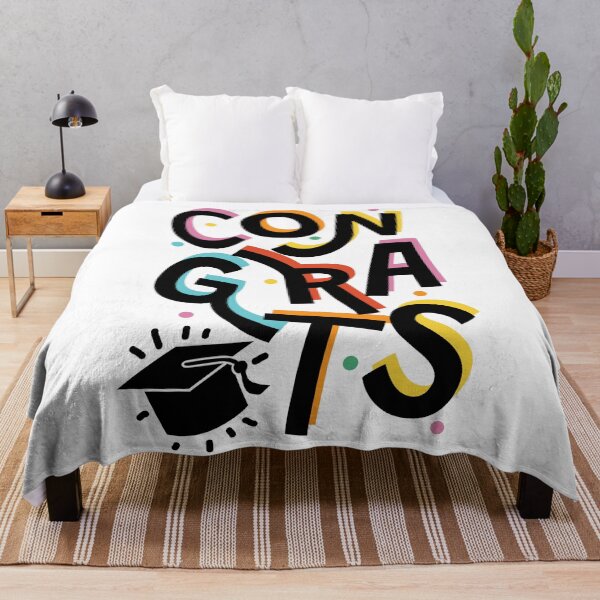 Item preview, Congrats for Graduation student retro Typography design with grad cap designed and sold by Jdawnink.