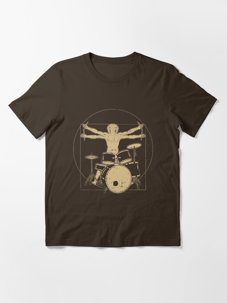 Alternative Ansicht von Vitruvian Drummer - Funny Music Gift Essential T-Shirt