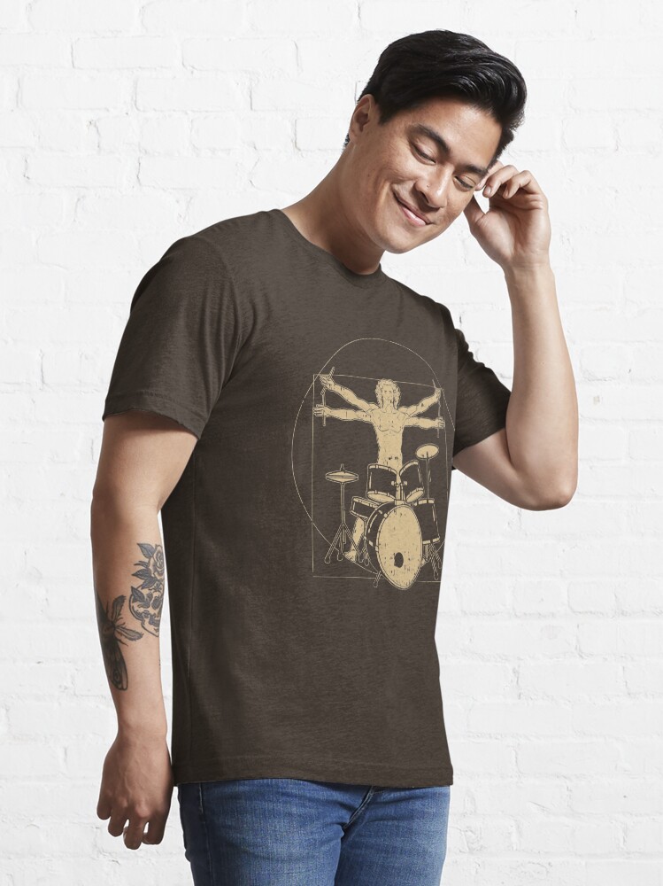 Alternative Ansicht von Vitruvian Drummer - Funny Music Gift Essential T-Shirt