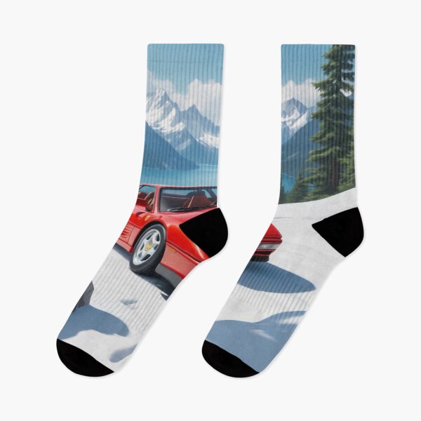 Item preview, Vintage Ferrari Testarossa Poster - Scenic Mountain Road designed and sold by Ipzard1.