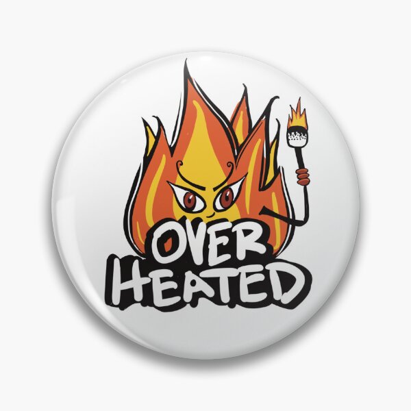 Item preview, Overheated Robotics button designed and sold by digikim.