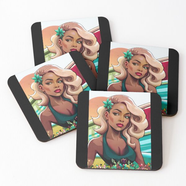 Item preview, Glam Girl Bleached Teal Fashion Woman Empowerment Power  designed and sold by Melan Designs.
