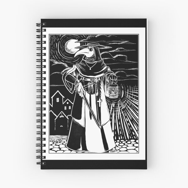 Item preview, Plague Doctor block print designed and sold by Tropinui.