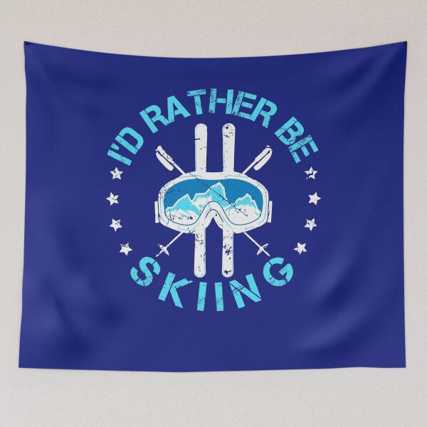 Item preview, I'd Rather Be Skiing Skier designed and sold by jaygo.