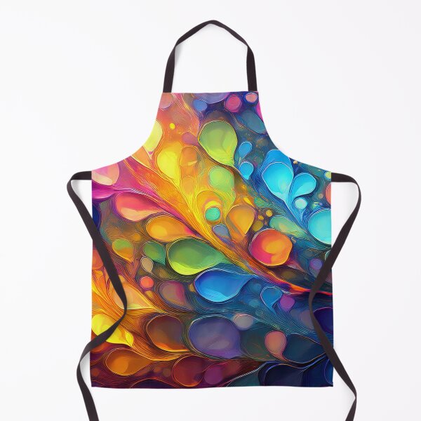 Aperçu de l'œuvre Peinture à l'huile pastel à motifs feuillus abstraits, botaniques, design de la nature dans des couleurs arc-en-ciel vibrantes, touches de peinture à l'huile et coups de pinceau créée et vendue par navitalidesign.