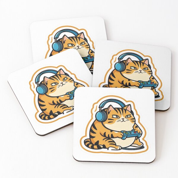 Item preview, cute gamer cat designed and sold by Cute World.