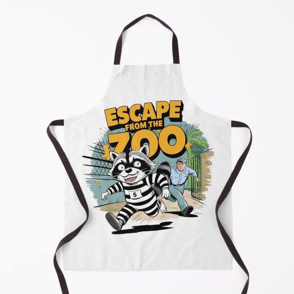 Item preview, Funny Raccoon Escape from the Zoo Cartoon Humor designed and sold by Trend Pixel Co..