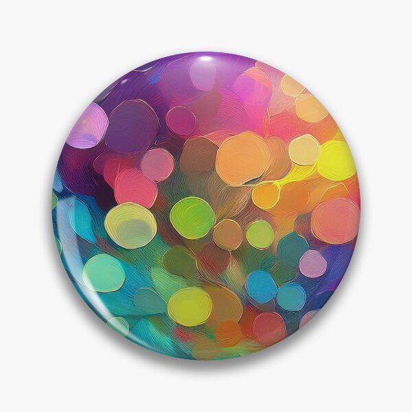 Artikelvorschau, Abstraktes Kreispunktmuster in Pastell-Ölgemälden, geometrisches Design, Farbpunkte, Regenbogenfarbkreis-Bokeh-Design in leuchtenden Regenbogenfarben, Ölfarbenkleckse und Pinselstriche entworfen und verkauft von navitalidesign.