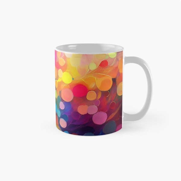 Item preview, Abstract circle dot pattern pastel oil painting, geometric design, color dots, rainbow color circle bokeh design in vibrant rainbow colors, oil paint daubs and brushstrokes  designed and sold by navitalidesign.