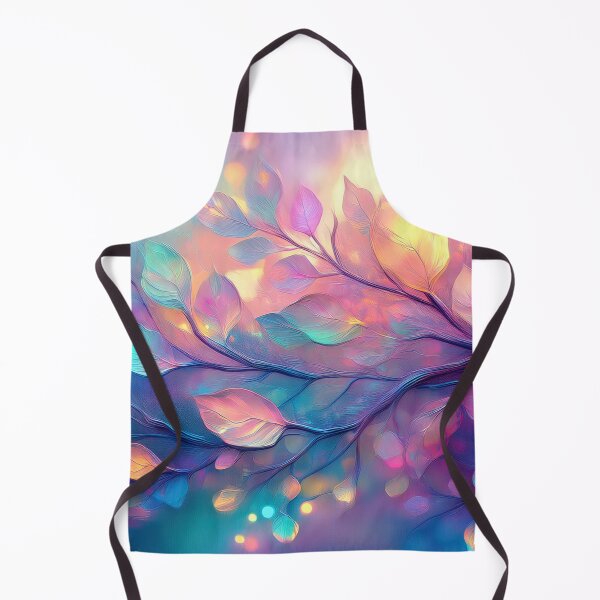 Aperçu de l'œuvre Peinture à l'huile pastel abstraite à motif feuillu, botanique, design de la nature dans des couleurs pastel vibrantes, touches de peinture à l'huile et coups de pinceau créée et vendue par navitalidesign.