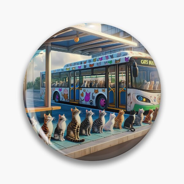 Item preview, Cat Bus Stop designed and sold by CreativeGorillas.