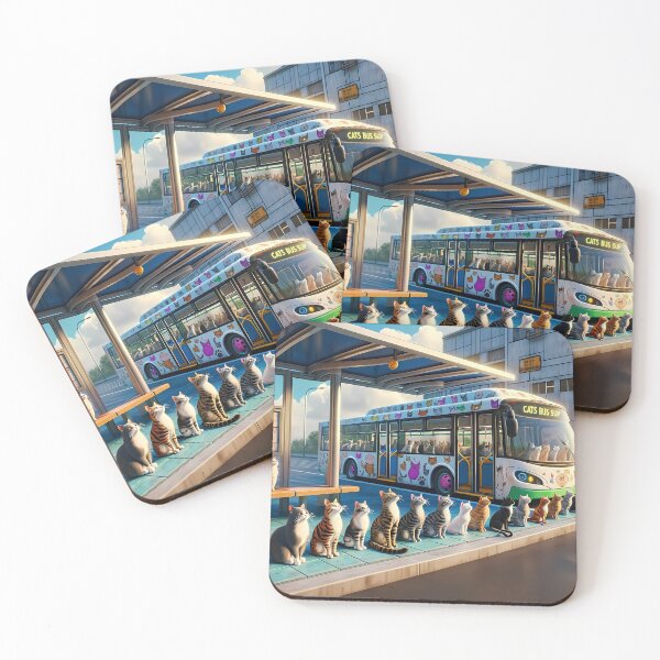 Item preview, Cat Bus Stop designed and sold by CreativeGorillas.