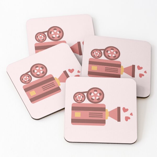 Item preview, Flat Design Illustration with Video Camera at Love	 designed and sold by AlginaPugachova.