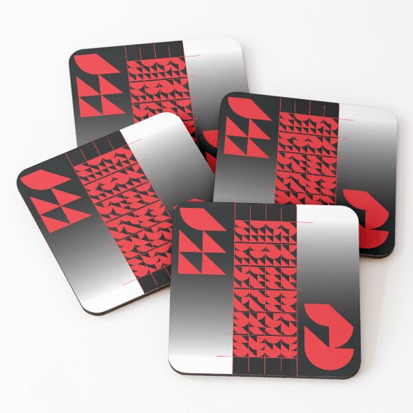 Artikelvorschau, Abstrahierte Brailleschrift in Rot mit Linien entworfen und verkauft von Ben-Schaal.